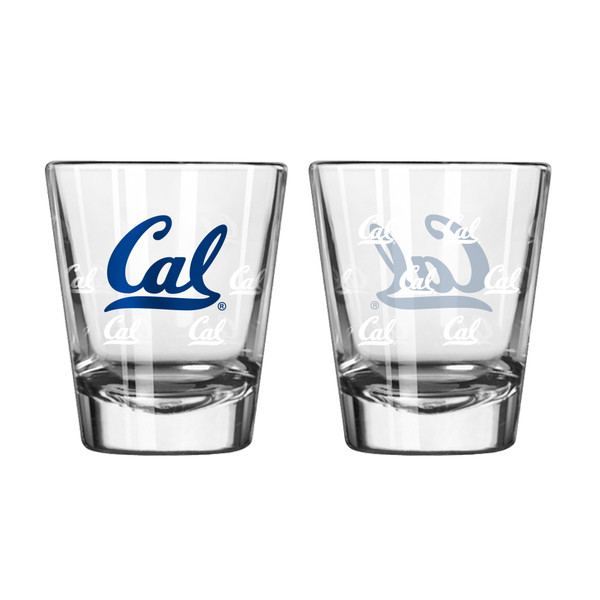 California Golden Bears Shot Glass - 2 Pack Satin Etch