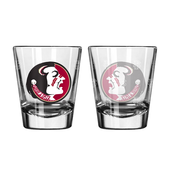 Florida State Seminoles Shot Glass - 2 Pack Satin Etch