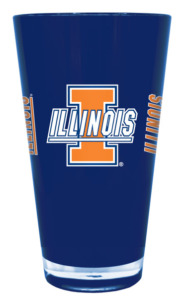 Illinois Fighting Illini 20 oz Insulated Plastic Pint Glass