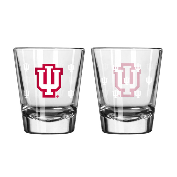 Indiana Hoosiers Shot Glass - 2 Pack Satin Etch