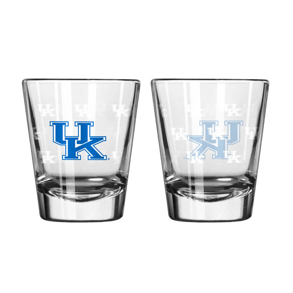 Kentucky Wildcats Shot Glass - 2 Pack Satin Etch
