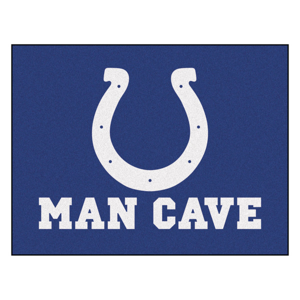 Indianapolis Colts Man Cave All-Star Horseshoe Primary Logo Blue