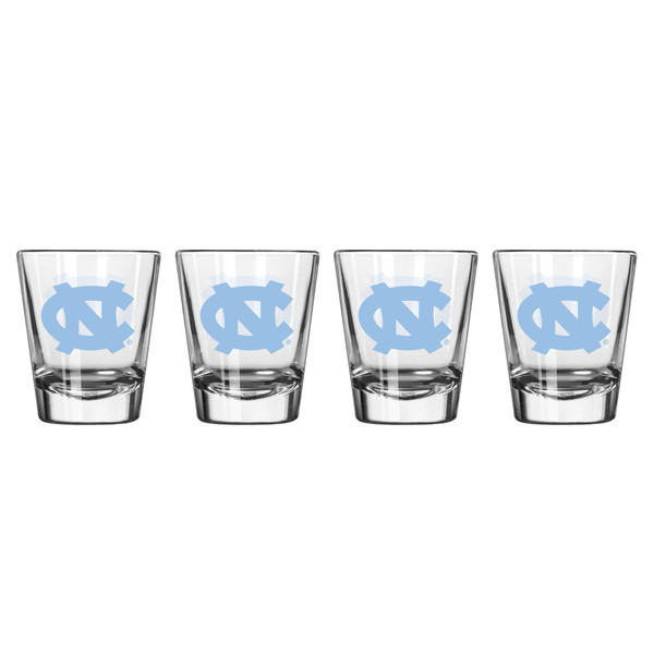 North Carolina Tar Heels Shot Glass - 2 Pack Clear