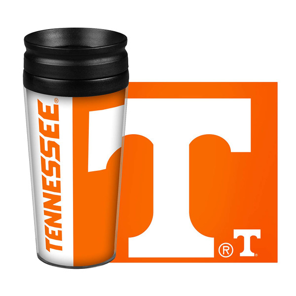 Tennessee Volunteers Travel Mug 14oz Full Wrap Style Hype Design