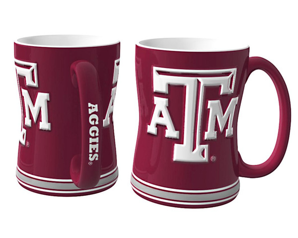 Texas A&M Aggies Coffee Mug - 14oz Sculpted Relief