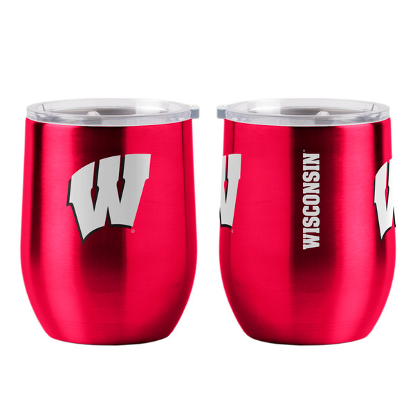 Wisconsin Badgers Travel Tumbler 16oz Ultra Curved Beverage
