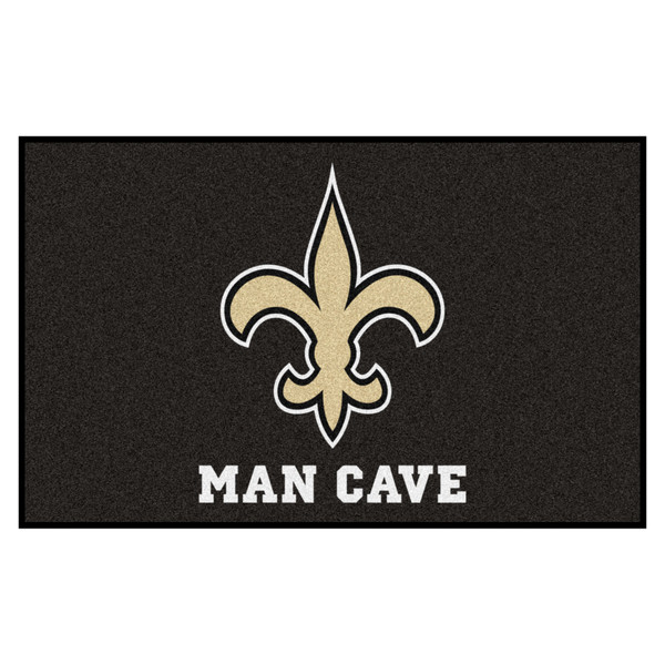 New Orleans Saints Man Cave UltiMat Fleur-de-lis Primary Logo Black