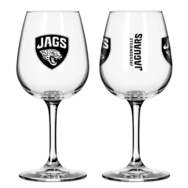 Jacksonville Jaguars Glass 12oz Wine Game Day