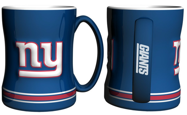 New York Giants Coffee Mug - 14oz Sculpted Relief