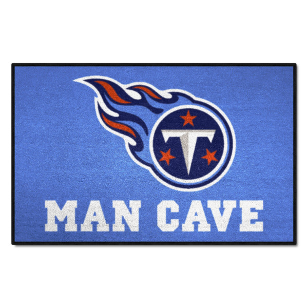 Tennessee Titans Man Cave Starter Flaming T Primary Logo Navy