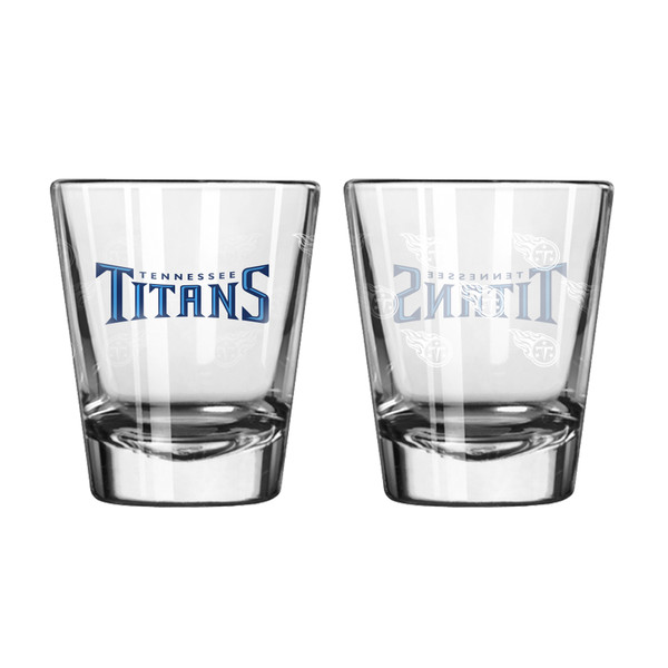 Tennessee Titans Shot Glass - 2 Pack Satin Etch
