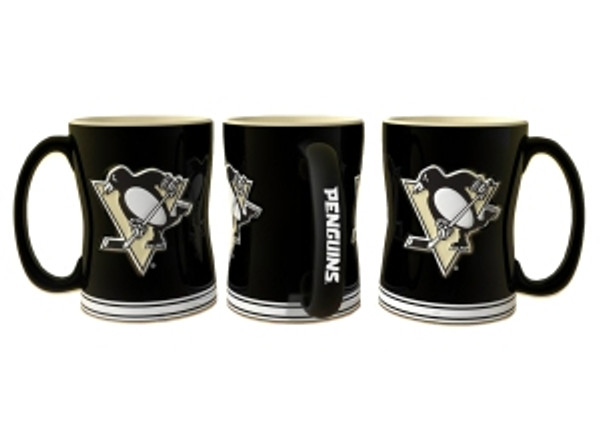 Pittsburgh Penguins Coffee Mug - 14oz Sculpted Relief