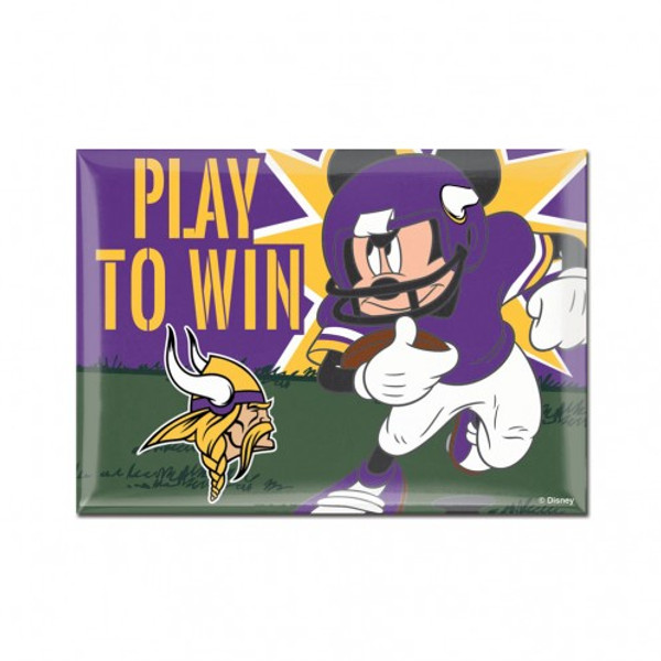 Minnesota Vikings Magnet 2.5x3.5 Metal Mickey Mouse Design