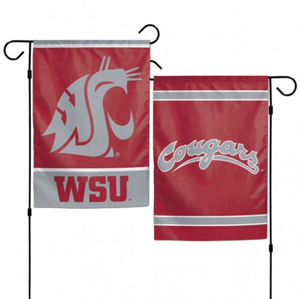 Washington State Cougars Flag 12x18 Garden Style 2 Sided