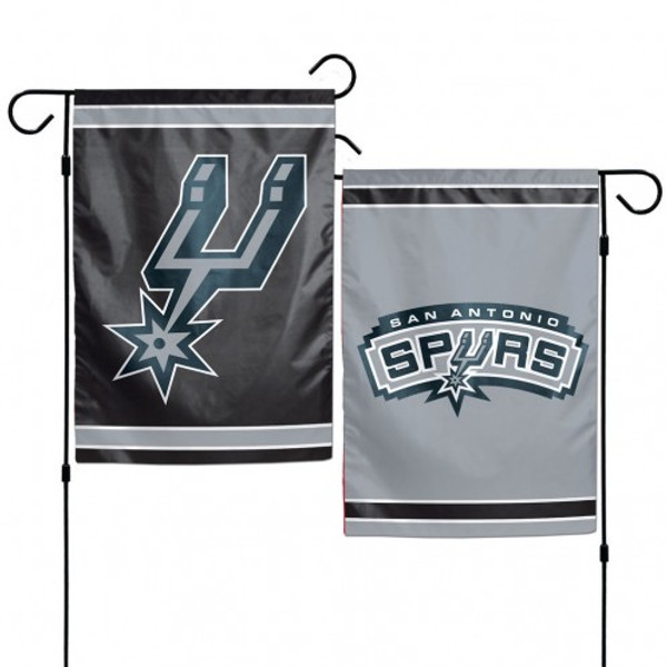 San Antonio Spurs Flag 12x18 Garden Style 2 Sided