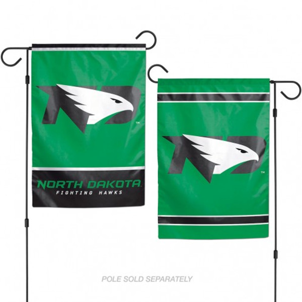 North Dakota Fighting Hawks Flag 12x18 Garden Style 2 Sided