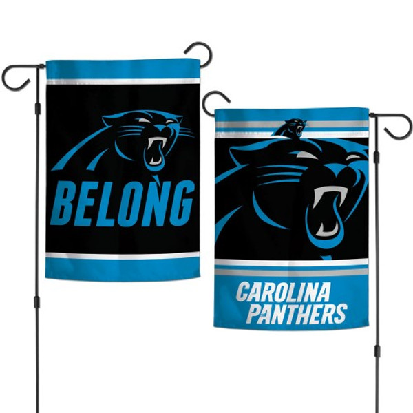 Carolina Panthers Flag 12x18 Garden Style 2 Sided Slogan Design
