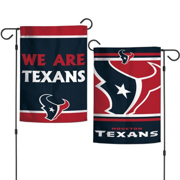Houston Texans Flag 12x18 Garden Style 2 Sided Slogan Design