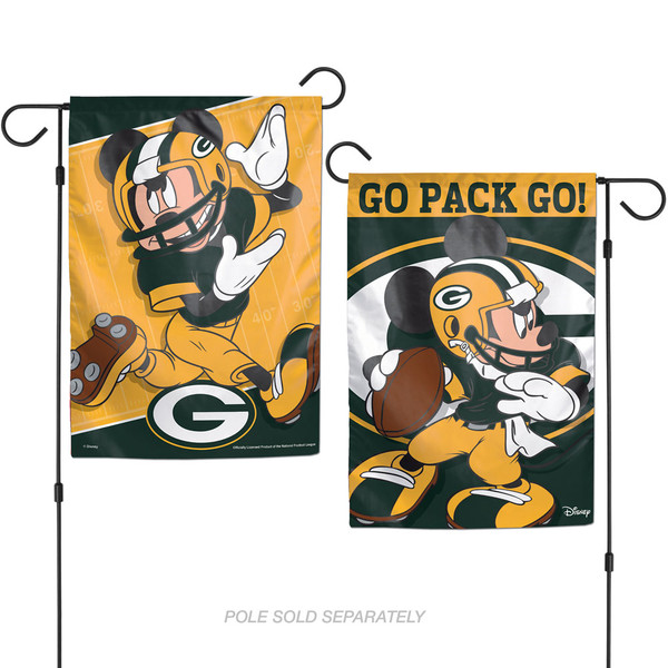 Green Bay Packers Flag 12x18 Garden Style 2 Sided Disney