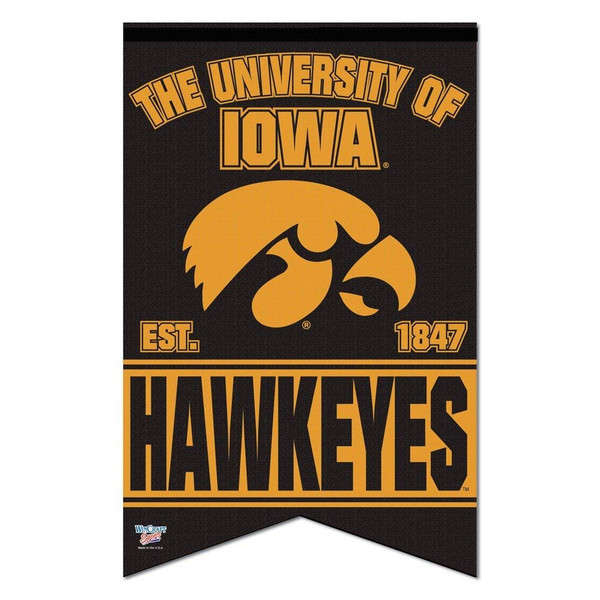 Iowa Hawkeyes Banner 17x26 Pennant Style Premium Felt