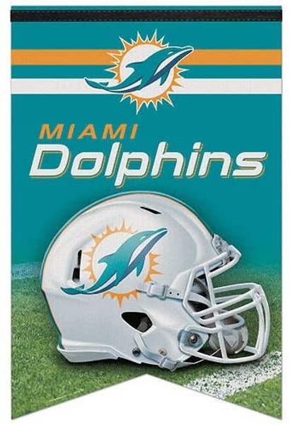 Miami Dolphins Banner 17x26 Pennant Style Premium Felt