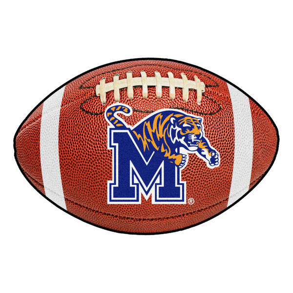 University of Memphis - Memphis Tigers Football Mat M Tiger Primary Logo Brown