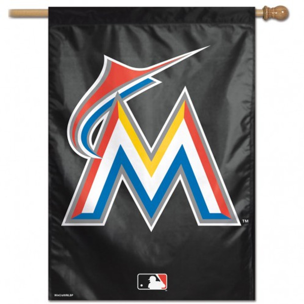Miami Marlins Banner 28x40 Vertical Logo Design