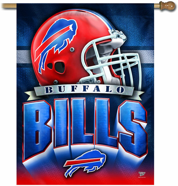 Buffalo Bills Banner 27x37 Vertical Helmet Design