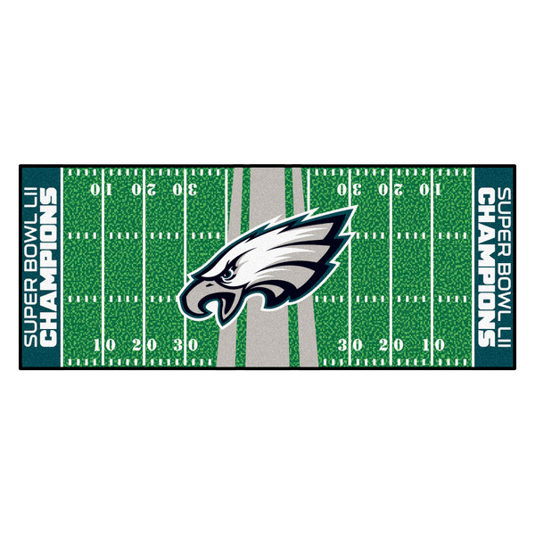 Philadelphia Eagles Football Field Runner Super Bowl LII Champions