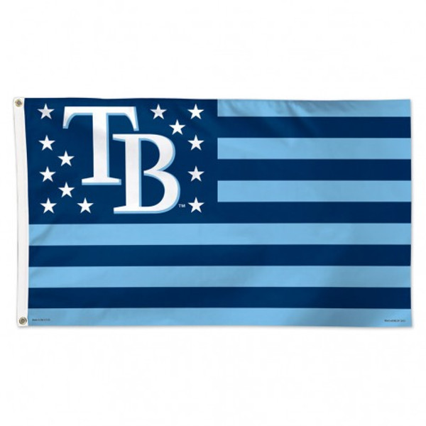 Tampa Bay Rays Flag 3x5 Deluxe Style Stars and Stripes Design