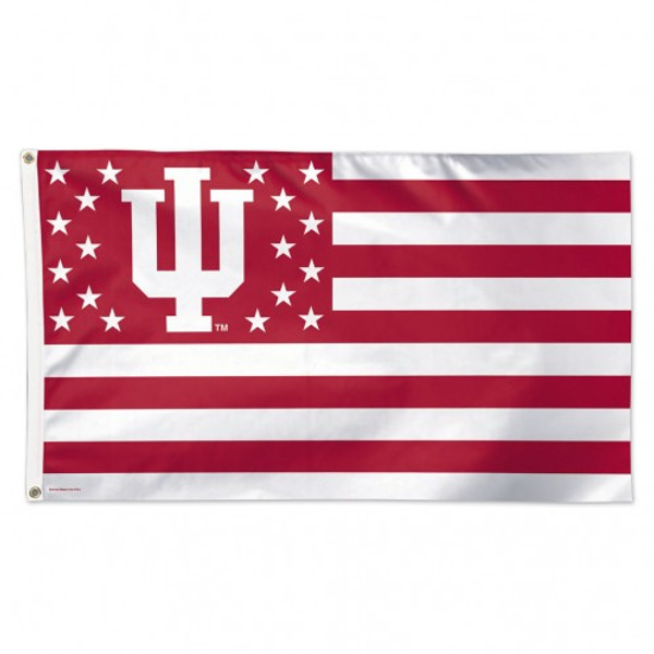 Indiana Hoosiers Flag 3x5 Deluxe Style Stars and Stripes Design