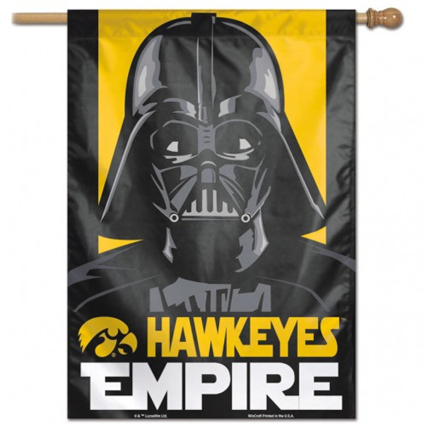 Iowa Hawkeyes Banner 28x40 Vertical Star Wars Design
