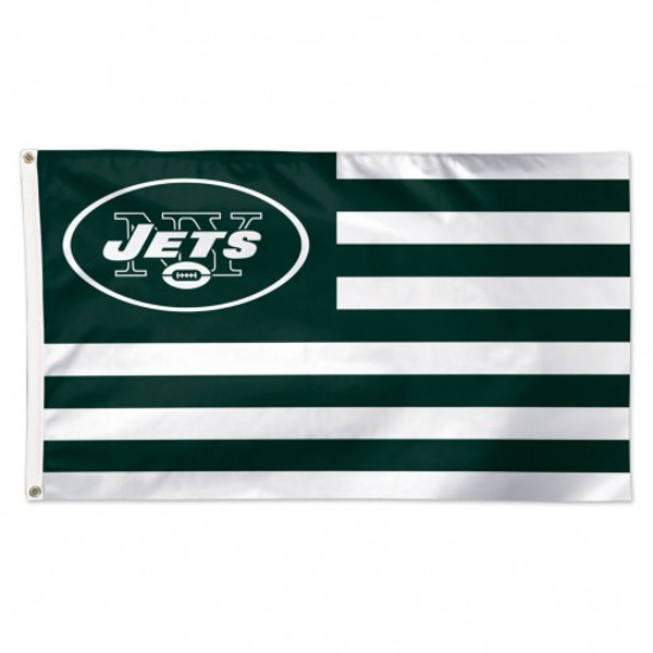 New York Jets Flag 3x5 Deluxe Americana Design