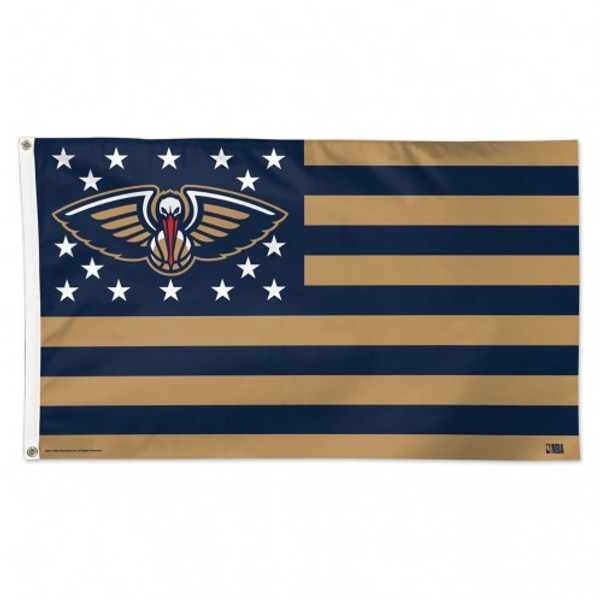 New Orleans Pelicans Flag 3x5 Deluxe Style Stars and Stripes Design