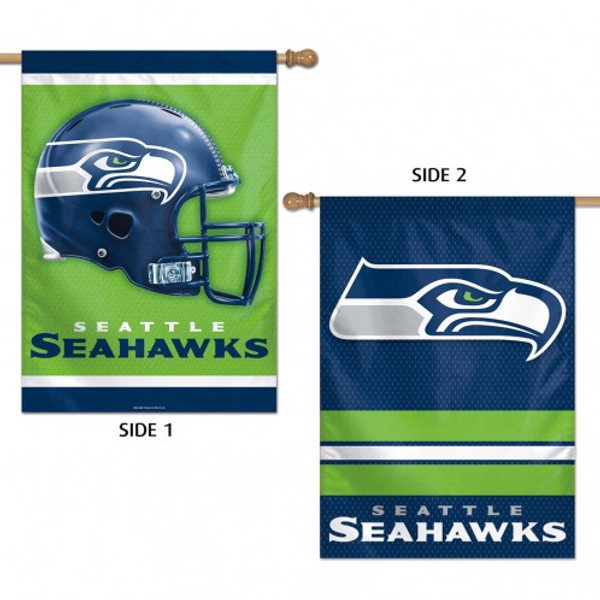 Seattle Seahawks Banner 28x40 Vertical 2 Sided