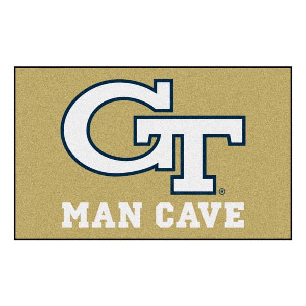 Georgia Tech - Georgia Tech Yellow Jackets Man Cave UltiMat Interlocking GT Primary Logo Gold