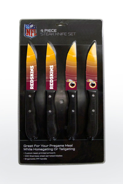 Washington Redskins Knife Set - Steak - 4 Pack
