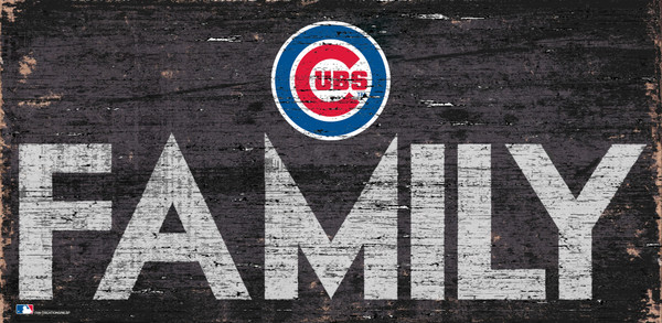 Chicago Cubs Sign Wood 12x6 Family Design