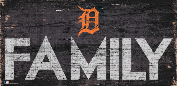 Detroit Tigers Sign Wood 12x6 Family Design