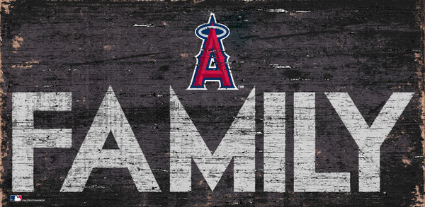 Los Angeles Angels Sign Wood 12x6 Family Design