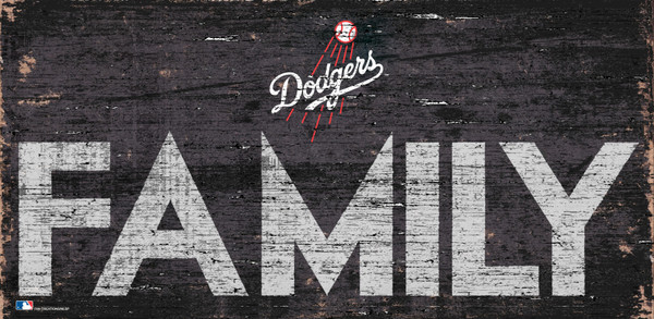 Los Angeles Dodgers Sign Wood 12x6 Family Design