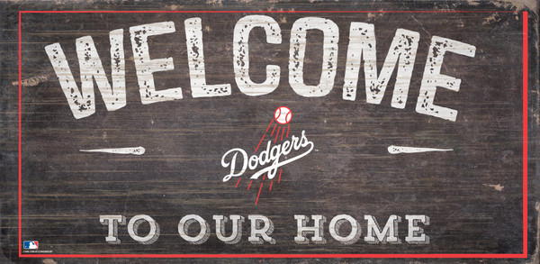 Los Angeles Dodgers Sign Wood 6x12 Welcome To Our Home Design