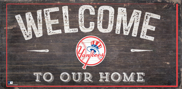 New York Yankees Sign Wood 6x12 Welcome To Our Home Design