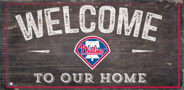 Philadelphia Phillies Sign Wood 6x12 Welcome To Our Home Design