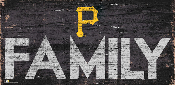 Pittsburgh Pirates Sign Wood 12x6 Family Design