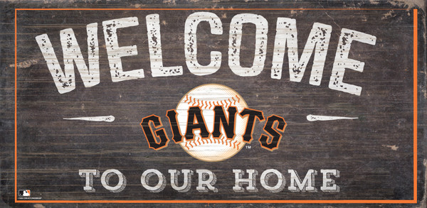 San Francisco Giants Sign Wood 6x12 Welcome To Our Home Design