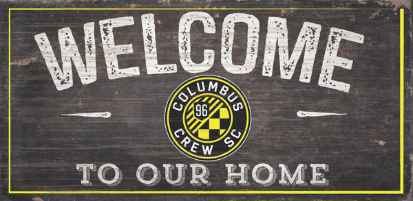 Columbus Crew SC Sign Wood 6x12 Welcome To Our Home Design