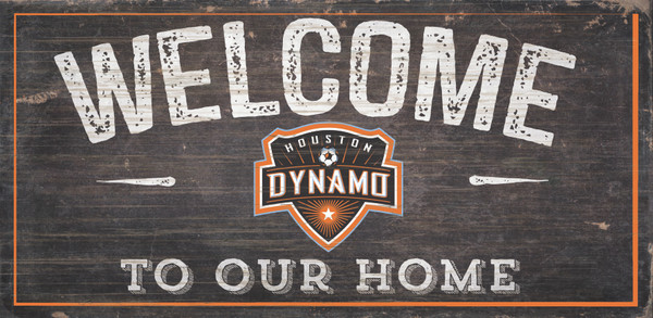 Houston Dynamo Sign Wood 6x12 Welcome To Our Home Design