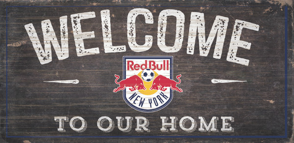 New York Redbulls Sign Wood 6x12 Welcome To Our Home Design