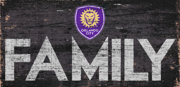 Orlando City SC Sign Wood 12x6 Family Design